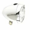 QT Cycle Eclairage Avant Vintage 3 Leds Chromé Pour Vélo