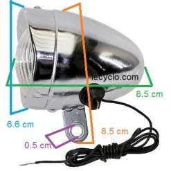 Brandless Feu Avant Dynamo Vintage Sur Fourche De Vélo -Sacoches guidon Soldes Magasin feu avant dynamo vintage sur fourche de velo full 6