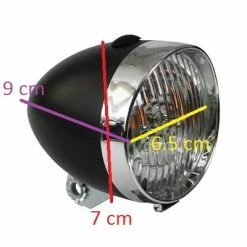 QT Cycle Feu Avant Vélo Vintage Sur Fourche 3 LEDs -Sacoches guidon Soldes Magasin feu avant velo vintage sur fourche 3 leds full 4