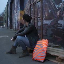 Housse De Sac à Dos Vélo Orange Haute Visibilité Berlin Wowow 20-25L -Sacoches guidon Soldes Magasin housse de sac a dos velo orange haute visibilite berlin wowow full 3