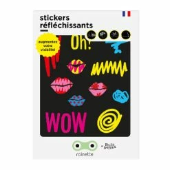 Planche De Stickers Réfléchissants Grand Format Rainette -Sacoches guidon Soldes Magasin planche de stickers reflechissants grand format rainette kiss full