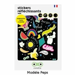 Planche De Stickers Réfléchissants Grand Format Rainette -Sacoches guidon Soldes Magasin planche de stickers reflechissants grand format rainette full 3
