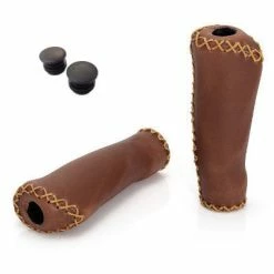 VELO Poignées Vélo Ergonomiques Imitation Cuir Marron 5 VELO Poignées Vélo Ergonomiques Imitation Cuir Marron -Sacoches guidon Soldes Magasin poignees velo ergonomiques imitation cuir marron full 3
