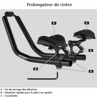 Ergotec-Humpert Prolongateur De Cintre Vélo Pour Triathlon Professionnel 2 Ergotec-Humpert Prolongateur De Cintre Vélo Pour Triathlon Professionnel – Image 2