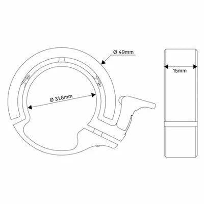 Sonnette Pour Vélo Classic Large Noire Knog Oi 4 Sonnette Pour Vélo Classic Large Noire Knog Oi – Image 4